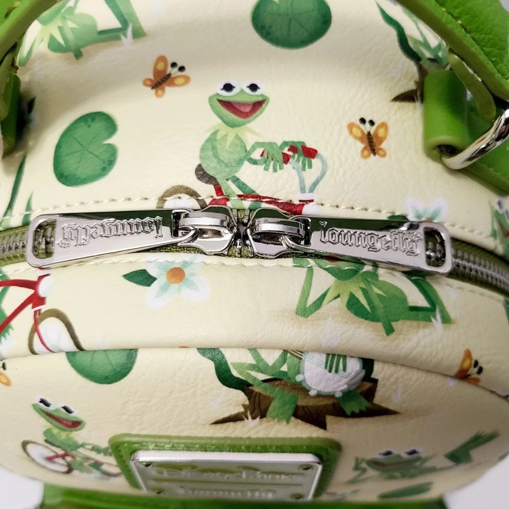 Walt Disney World Parks Muppets Kermit The Frog Mini Loungefly Backpack EUC